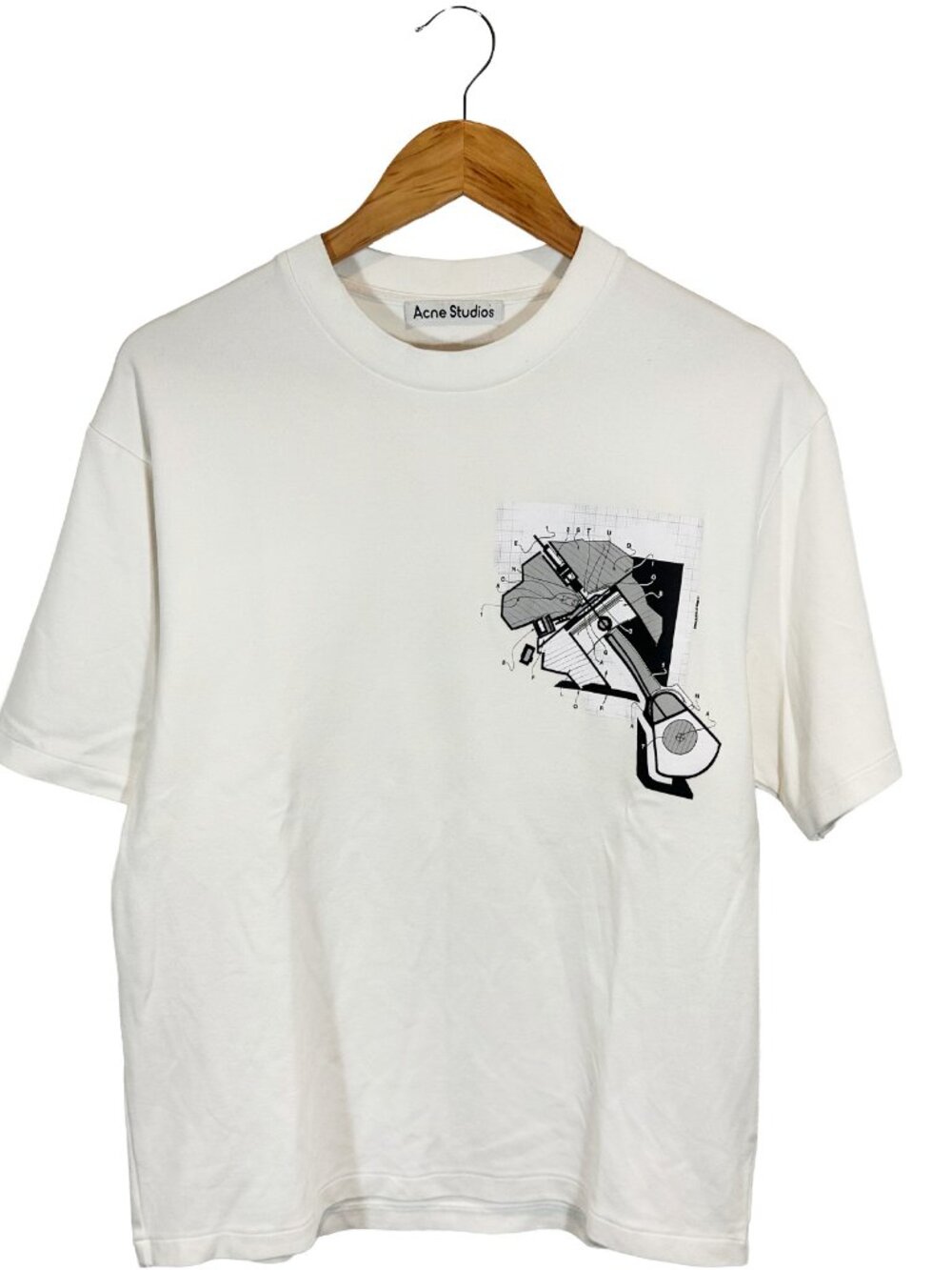 Acne Studios Graphic Oversized T-shirt Size XS White